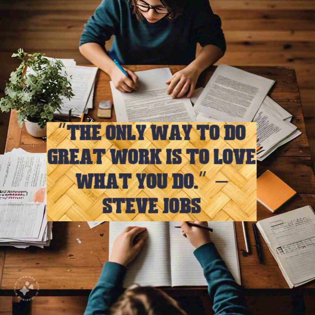 “The only way to do great work is to love what you do.” – Steve Jobs