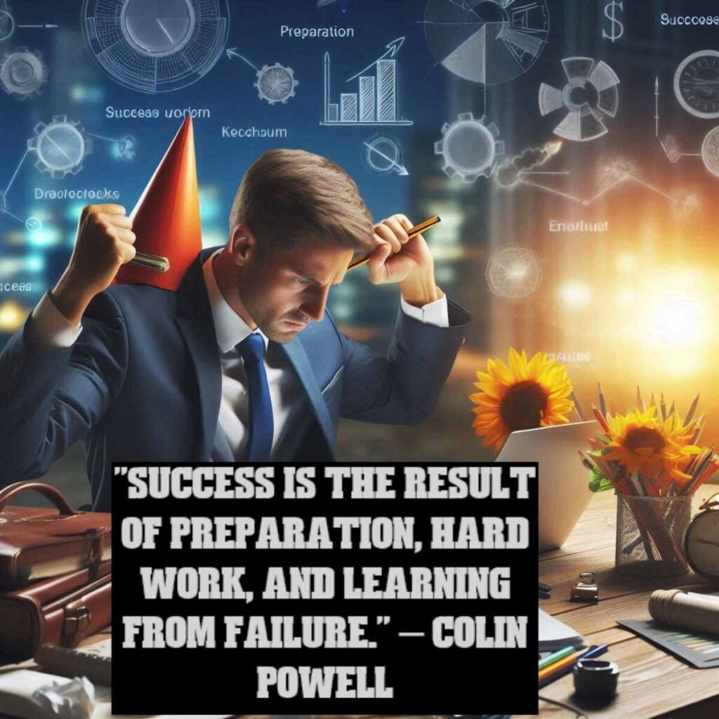 "Success is the result of preparation, hard work, and learning from failure." – Colin Powell 