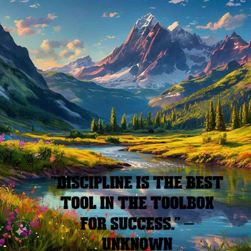 "Discipline is the best tool in the toolbox for success." – Unknown