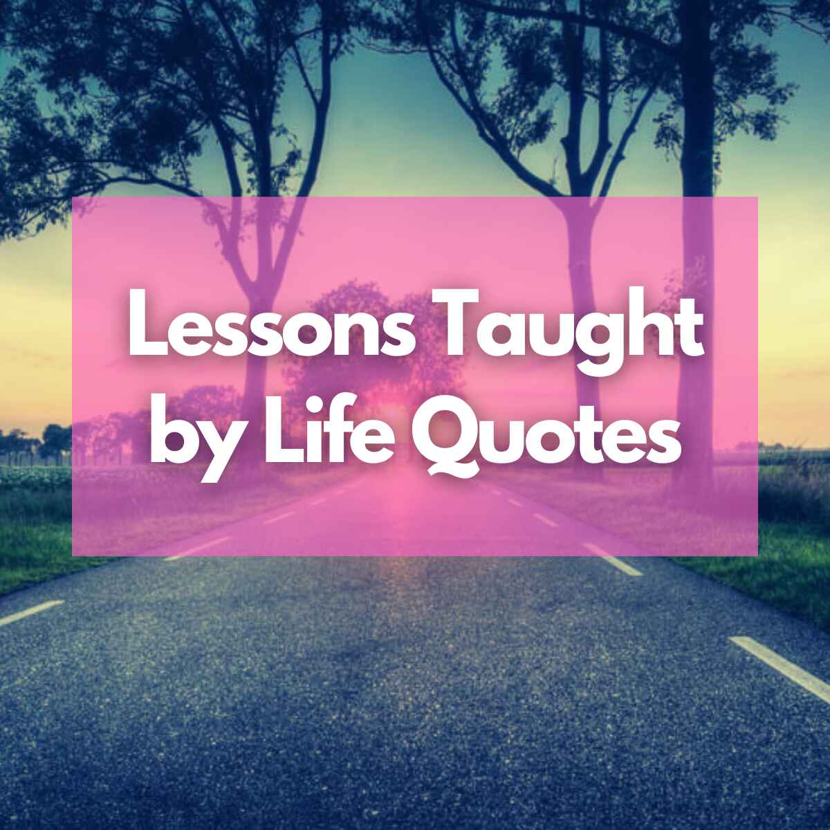 Lessons Taught by Life Quotes